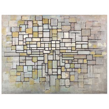 Legendarte - Cuadro Lienzo, Impresión Digital - Composición No. Ii - Piet Mondrian - Decoración Pared Cm. 60x80