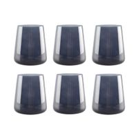 set de 6 vasos de agua negros
