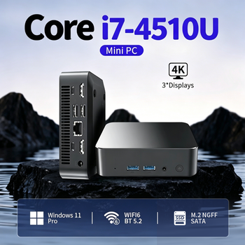 NUEVO Mini PC Portátil 2026 con Windows 11 Pro, Intel Core I7 4510U, 16GB RAM, 512GB SSD, 4K HD, Tipo C, Mini PC Ordenador de Escritorio con Wifi 6