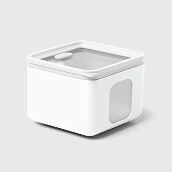 Recipiente cuadrado para alimentos de polipropileno blanco - xs