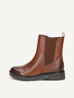 caprice chelsea boot brown made of leather and synthetic without heel size 39