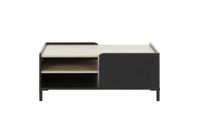 mesa de centro con 2 compartimentos de almacenamiento l106 cm - negro