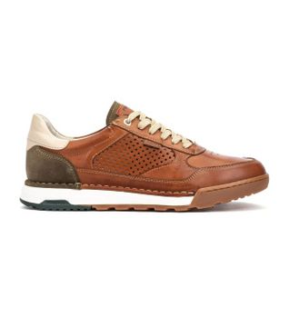 Pikolinos para hombre. M3W-6435C1 Zapatillas de piel Teide marrón (45), Plano, Cordones, Casual