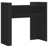 mesa consolamesa de entradamesa auxiliar de madera de ingenieria negra 100x35x90 cm