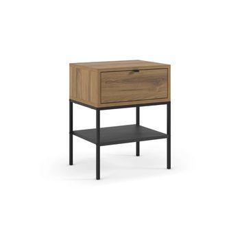 Mesita De Noche Sole Con 1 Cajón Diseño Moderno Y Funcional