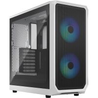 fractal design focus 2 rgb mid tower cristal templado usb 32 blanca