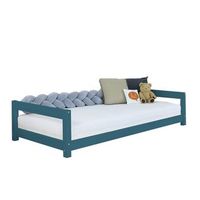 cama infantil kiddy 80 x 160 verde petroleo
