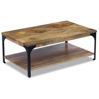mesa de centromesa auxiliarmesa de cafe madera de mango 100x60x38 cm