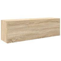 mueble de pared bano madera ingenieria roble sonoma 100x25x30cm vidaxl