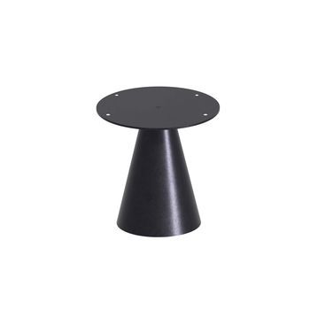 Artù - Base Cónica Para Mesa De Comedor Redonda, En Metal Color Negro