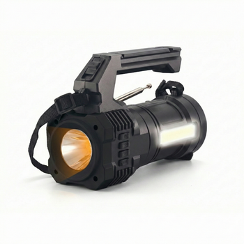 Linterna Solar LED Recargable con Radio FM Bluetooth Altavoz Portátil USB TF para Emergencias Camping y Aire Libre