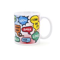 set 6 mugs ceramica blancos 33 cl