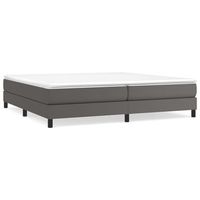 cama matrimonial  cama para adulto  estructura de cama con somier cuero sintetico gris 200x200 cm