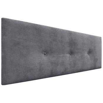 Dhome Cabecero De Pana Liso Con Botones 145x60 Camas 120/135/140 - Gris Oscuro