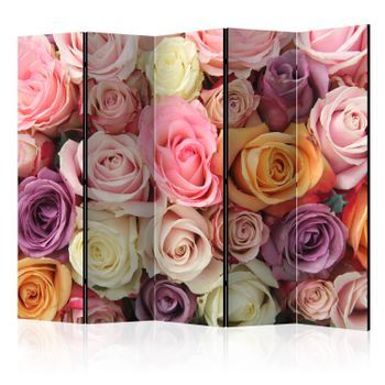 Biombo - Pastel Roses Ii (225x172 Cm)