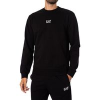 emporio armani ea7 jersey sudadera con logo del centro para hombre