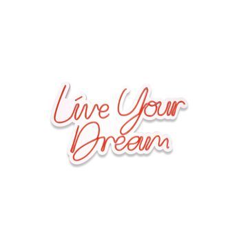 Iluminación Led Decorativa De Plástico Live Your Dream Rojo 30x53x2 Cm