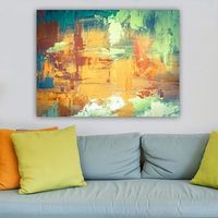 pintura decorativa lienzo 43320935570100 multicolor 70x100 cm
