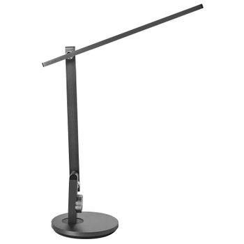 Lámpara De Escritorio Led Para Oficina Con Brazo Giratorio Ajustable Regulador De Intensidad Con 10 Posiciones Y Temporizador Gris Cetus