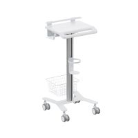 kimex carro para equipos medicos con soporte antirrobo para ordenador portatil