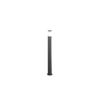 Bolardo De Jardín Cigar Con 1 Bombilla E27 Máx. 20 W Ip54, Aluminio Pintado, Para Exteriores, Color Antracita, Altura 90 Cm - Perenz