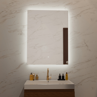 espejo de bano con luz led60 x 80 cm rectangular antivaho 3 colores dimmable - lomazoo cannes