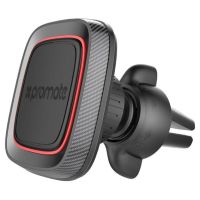 promate airgrip-1 soporte magnetico antideslizante de coche para smartphone granate