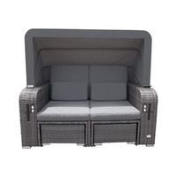 silla de playa reclinable holby - gris