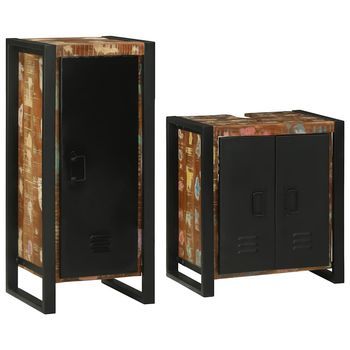 Juego De Muebles De Baño 2 Uds. Multicolor Vidaxl