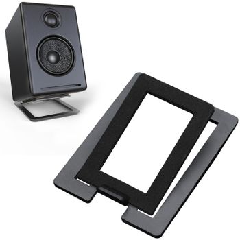 Base de soporte de sonido de escritorio, Material de acero al carbono, absorción de impactos y calidad de sonido mejorada, soporte de altavoz para computadora