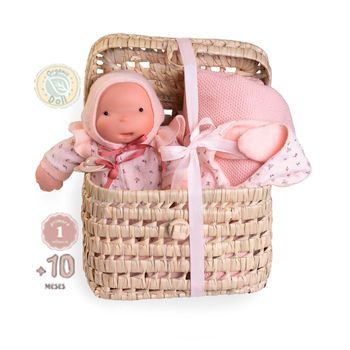 Muñecas Antonio Juan - Canastilla Con Ariel Para Los Papis Y El Bebé. Organic Doll (86326)