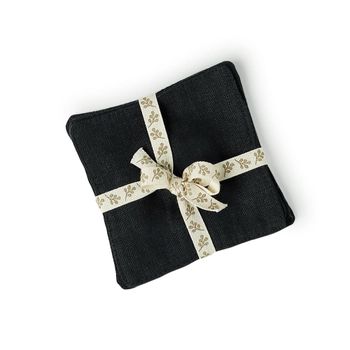 Posavasos (x4) algodón 10x10 carbón