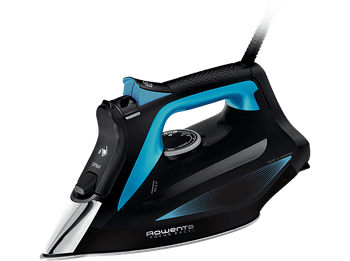 Plancha de vapor - Rowenta DW5310D1 Focus Excel, 2700 W, 180 g/min, Suela Microsteam 400 HD Láser, 150 ml, Azul metalizado y negro