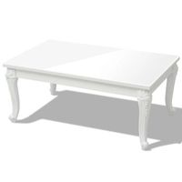 mesa de centromesa auxiliarmesa de cafe 100 x 60 x 42 blanco brillante