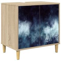 mueble de cuarto de bano raalte sonoma 60 x 40 x 60 cm vidaxl
