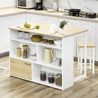 mesa bar blanca con ala plegable 116x795x91 cm homcom