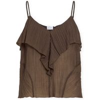 vila blusa top danira - slate black para mujer