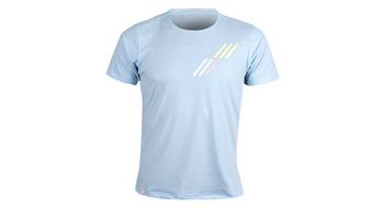 Camiseta de manga corta unisex bv sport light azul claro amarillo