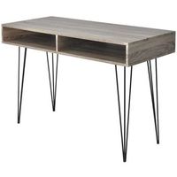 escritorio con 2 compartimentos gris vidaxl