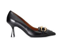 escote de piel con accesorio de tacon de 70 mm black 37