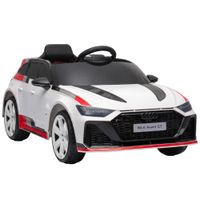 aiyaplay coche electrico para ninos audi rs 6 avant gt 12v con mando a distancia 24g motor doble arranque progresivo suspension blanco   aosom espana