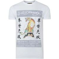 ed hardy camiseta mt-tiger t-shirt white para hombre