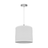 aigostar lampara colgante lampara de techo con pantalla de tela candelabro blanco tulipa redonda sin bombilla casquillo e27 sencilla y elegante lampara de interior