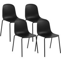 set de 4 sillas apilables hardin plastico negro 55x51x85 cm clp