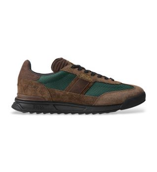 Polo Ralph Lauren para hombre. 809974046001 Zapatillas Varick de piel marrón (40), Plano, Cordones, Casual