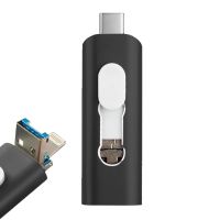cool 3 en 1 128gb lightning  tipo-c  micro-usb negro