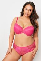 yours sujetador fucsia de encaje con aros