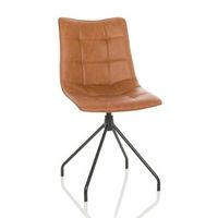 silla de visita  silla de comedor tarviso pu marron hjh office
