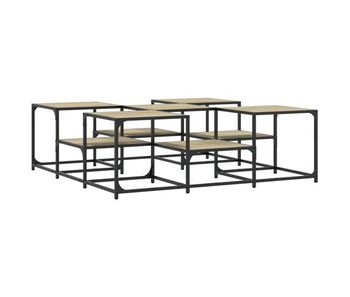 Mesa de café - mesa de centro madera de ingeniería roble sonoma 121x121x40 cm