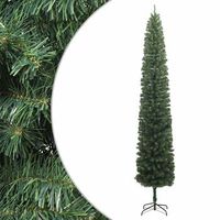 arbol de navidad estrecho con soporte pvc 270 cm vidaxl